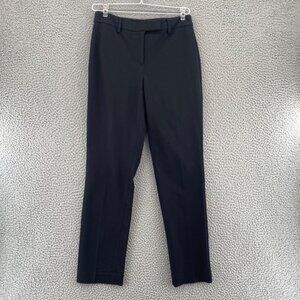 Talbots Pants Womens 2 Petite Black High Waist Straight Leg Stretch Office Work